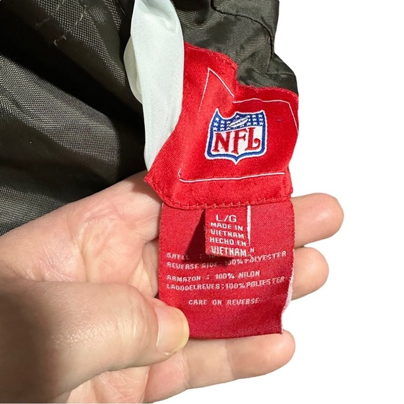 NFL Cleveland Browns Orange Reversible Full Zip Jacket Sz L Embroidered Nylon - Picture 8 of 16